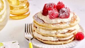 ricotta pancakes with lricotta cream