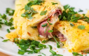 Ham and cheese omelette